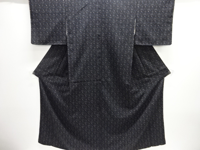 JAPANESE KIMONO / ANTIQUE OMESHI / TAISHO ROMAN STYLE / WOVEN ABSTRACT